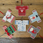 HAYSTACK STITCHING "Reindeer Antlers Christmas Jumper KIT" Counted Cross Stitch Pattern by Caroline Seldon, Ornament, Chart, Full Kit
