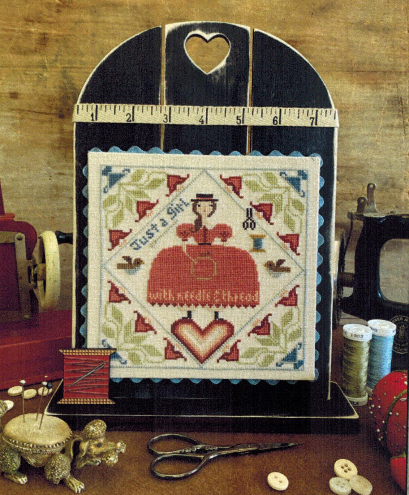 Teresa Kogut Creative Whims "Just A Girl" Counted Cross Stitch Pattern, Chart, Pattern Only