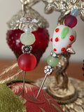 JERSEY GIRL STITCH Co. "Strawberry Fields Pin Set"  Decorative Hand Beaded Pins  2 Per Set