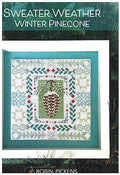 Robin Pickens "Sweater Weather Winter Pinecone", Counted Cross Stitch Pattern, Chart, Pattern Only
