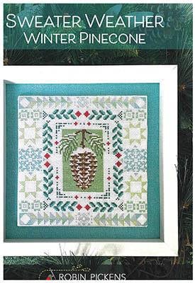 Robin Pickens "Sweater Weather Winter Pinecone", Counted Cross Stitch Pattern, Chart, Pattern Only