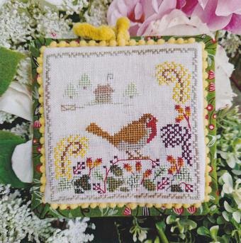 COSFORD RISE STITCHERY "Robin's Christmas" Counted Cross Stitch Pattern, Robin, Bird, Chart, Pattern Only