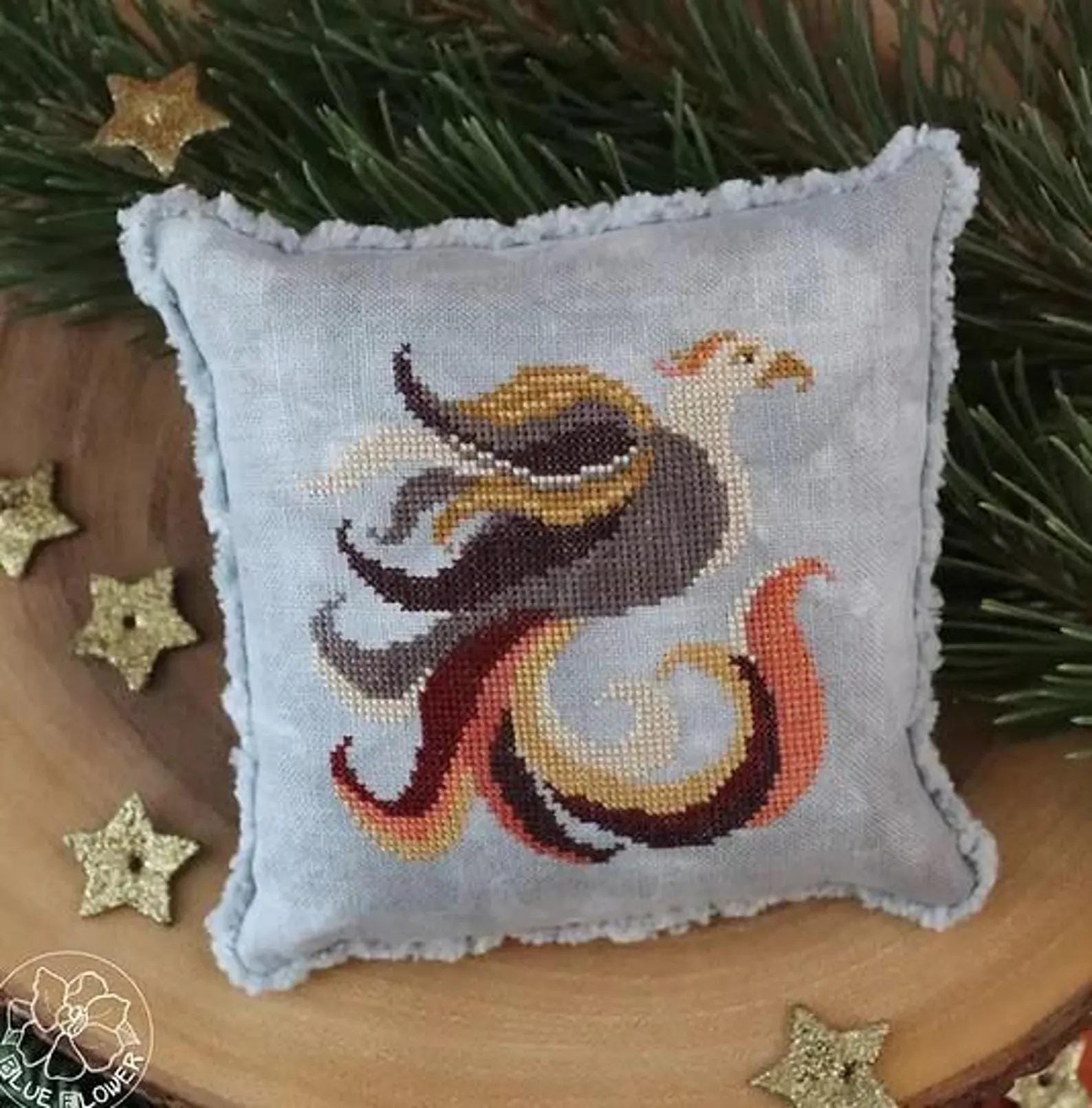 THE BLUE FLOWER "Winter Phoenix"  Counted Cross Stitch Pattern  Jeannine McGowan, Winter, Pattern Only