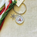 ZIGGY'S  DESIGNS "Christmas Reindeer Magic"  Christmas Thread Keep with Snowflake Charm  Needlework Accessories