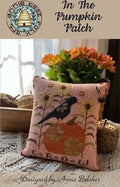 ANNIE BEEZ Folk Art "In The Pumpkin Patch" Counted Cross Stitch Pattern, Chart, Crow, Sunflowers, Pattern Only