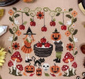 TINY MODERNIST "Bobbing For Apples" Counted Cross Stitch Pattern, Autumn, Halloween, Tinymodernist, Pattern Only
