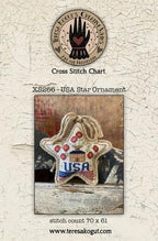 TERESA KOGUT "USA Star Ornament"  Counted Cross Stitch Pattern  Americana, American Flag, Pattern Only