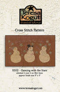 TERESA KOGUT "Dancing With The Stars"  Counted Cross Stitch Pattern  Christmas, Winter, Snowman, Sampler, Pattern Only