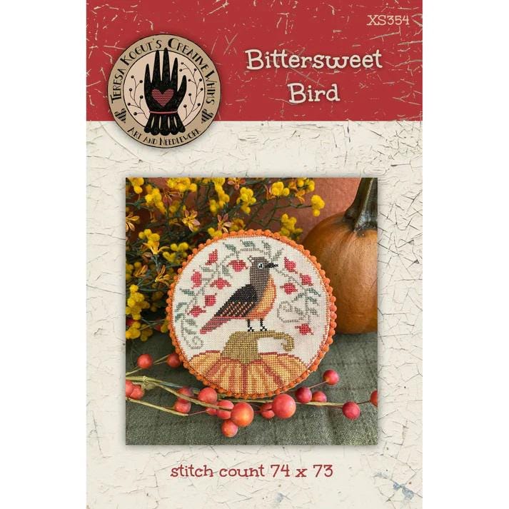 Teresa Kogut Creative Whims "Bittersweet Bird" Counted Cross Stitch Pattern, Chart, Pattern Only