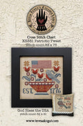 Teresa Kogut Creative Whims "Patriotic Tweet & God Bless the USA" Counted Cross Stitch Pattern, Chart, American Flag, Pattern Only