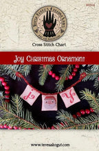 TERESA KOGUT "Joy Christmas Ornament"  Counted Cross Stitch Pattern  Winter, Christmas, folk art, Pattern Only
