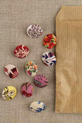 MAISON SAJOU 10 Indienne Fabric Buttons, Made in France