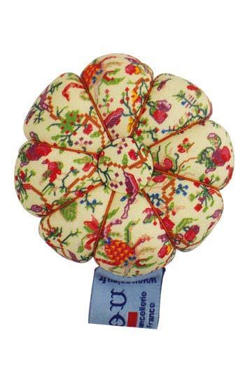 MAISON SAJOU Pin Cushion ~ Marie Antoinette's Pineapple Fabric Pincushion, hand made in France