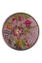 MAISON SAJOU Cross Stitch Kit - Jaipur Indienne Round Box, Box to Embroider, Made in France