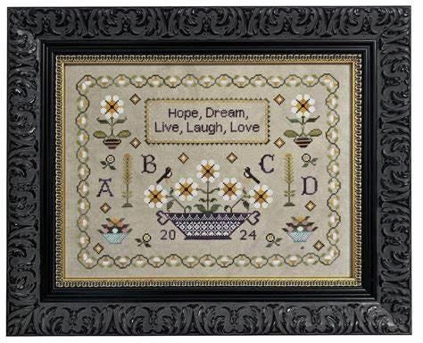 FOX And RABBIT DESIGNS  "Dreaming of Daisies"  Counted Cross Stitch Pattern  Sampler  Pattern Only
