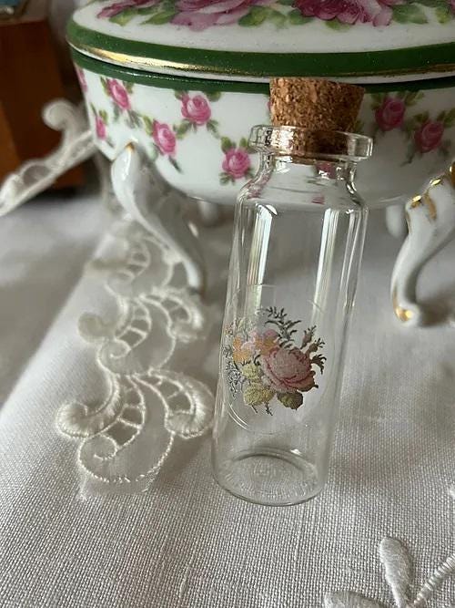 MAISON CHOISEL - Glass Needle Bottle - Ernestine Briere - Reflets de Soie  - Size 20mm Diameter x 60mm high
