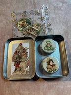 MAISON CHOISEL - Limited Edition Lady's Companion Noel 2024 - Tin Box - Includes Round Boxes, Buttons & Charms - 4.33" x 3.15" x 0.95"