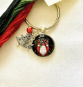ZIGGY'S  DESIGNS "Christmas Santa Joy"  Christmas Thread Keep with Charms and Bells  Needlework Accessories