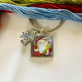 ZIGGY'S  DESIGNS "Christmas Santa Birdhouse"  Christmas Thread Keep with Charms  Needlework Accessories