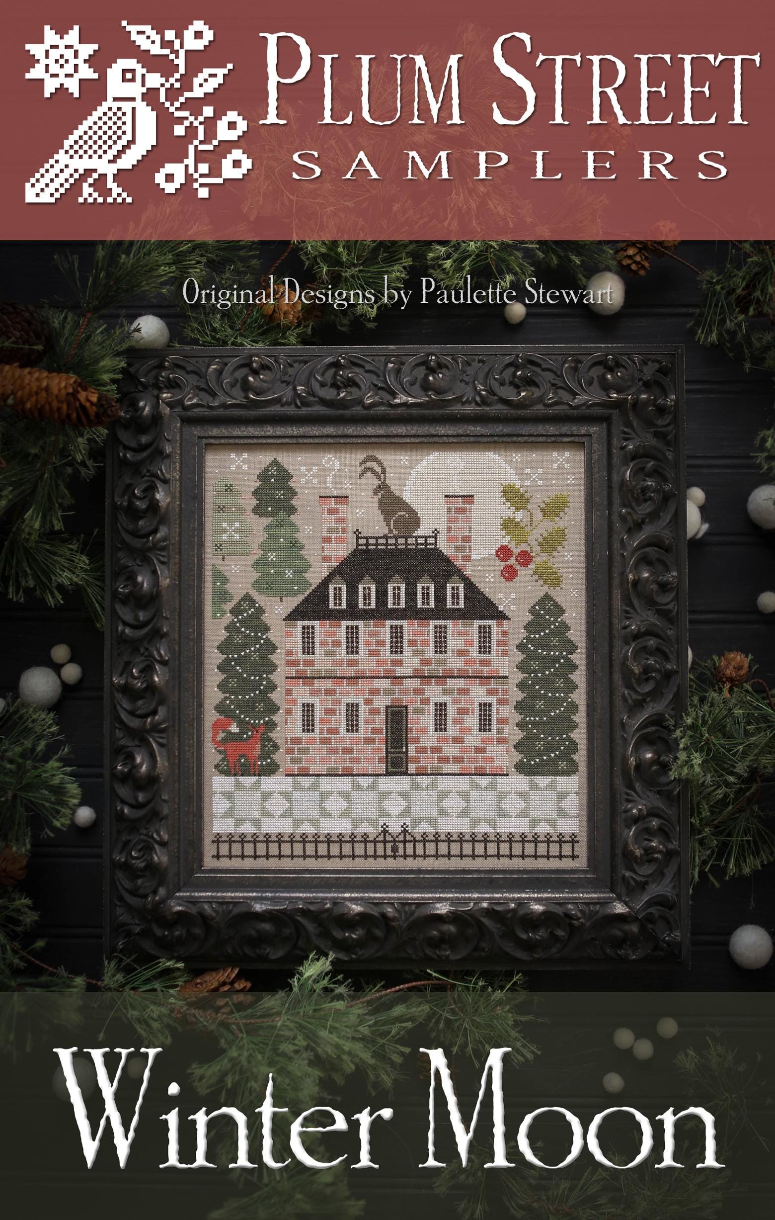 Plum Street Samplers "WINTER MOON" Cross stitch chart / cross stitch pattern / pattern only