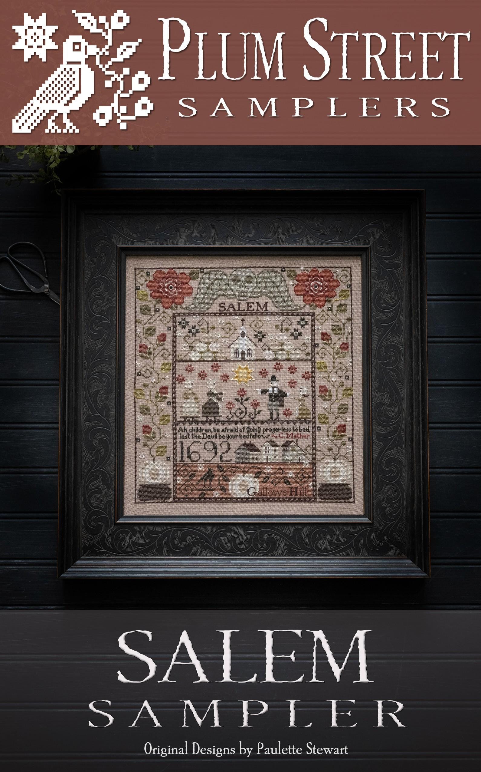 Plum Street Samplers "SALEM SAMPLER" Cross stitch chart / cross stitch pattern / Autumn / Halloween / pattern only