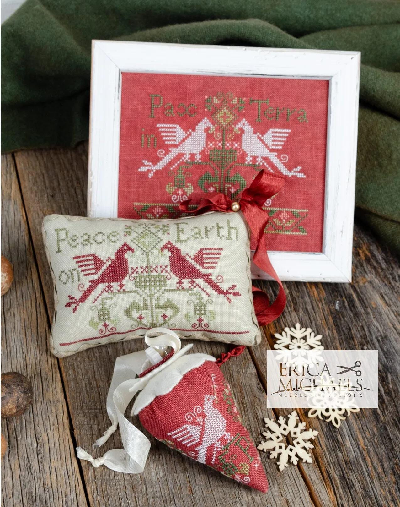 ERICA MICHAELS "Peace On Earth" Counted Cross Stitch Pattern, Chart, Pattern Only