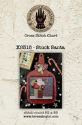 TERESA KOGUT "Stuck Santa"  Counted Cross Stitch Pattern  Santa, Winter, Christmas, folk art, Pattern Only