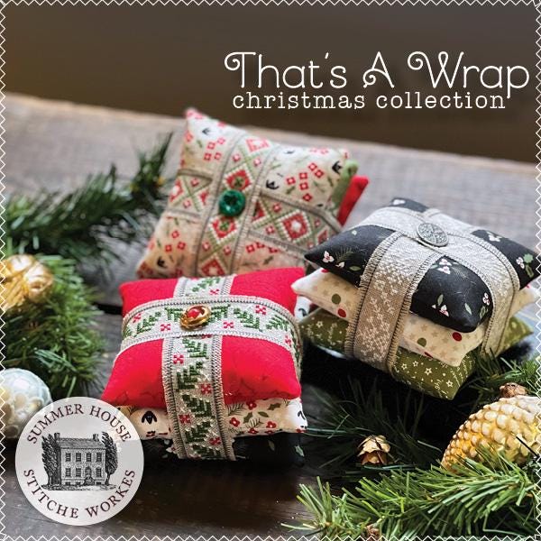 SUMMER HOUSE STITCHE Workes "That's A Wrap - Christmas Collection"  Cross Stitch Pattern  Chart, Christmas, Pattern Only