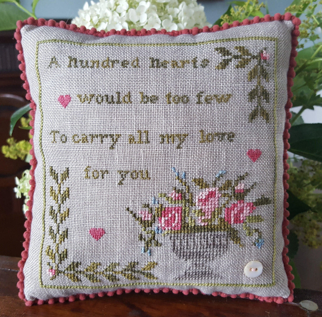 SAMPLERS NOT FORGOTTEN "One Hundred Hearts" Counted Cross Stitch Pattern, Chart, Pattern Only