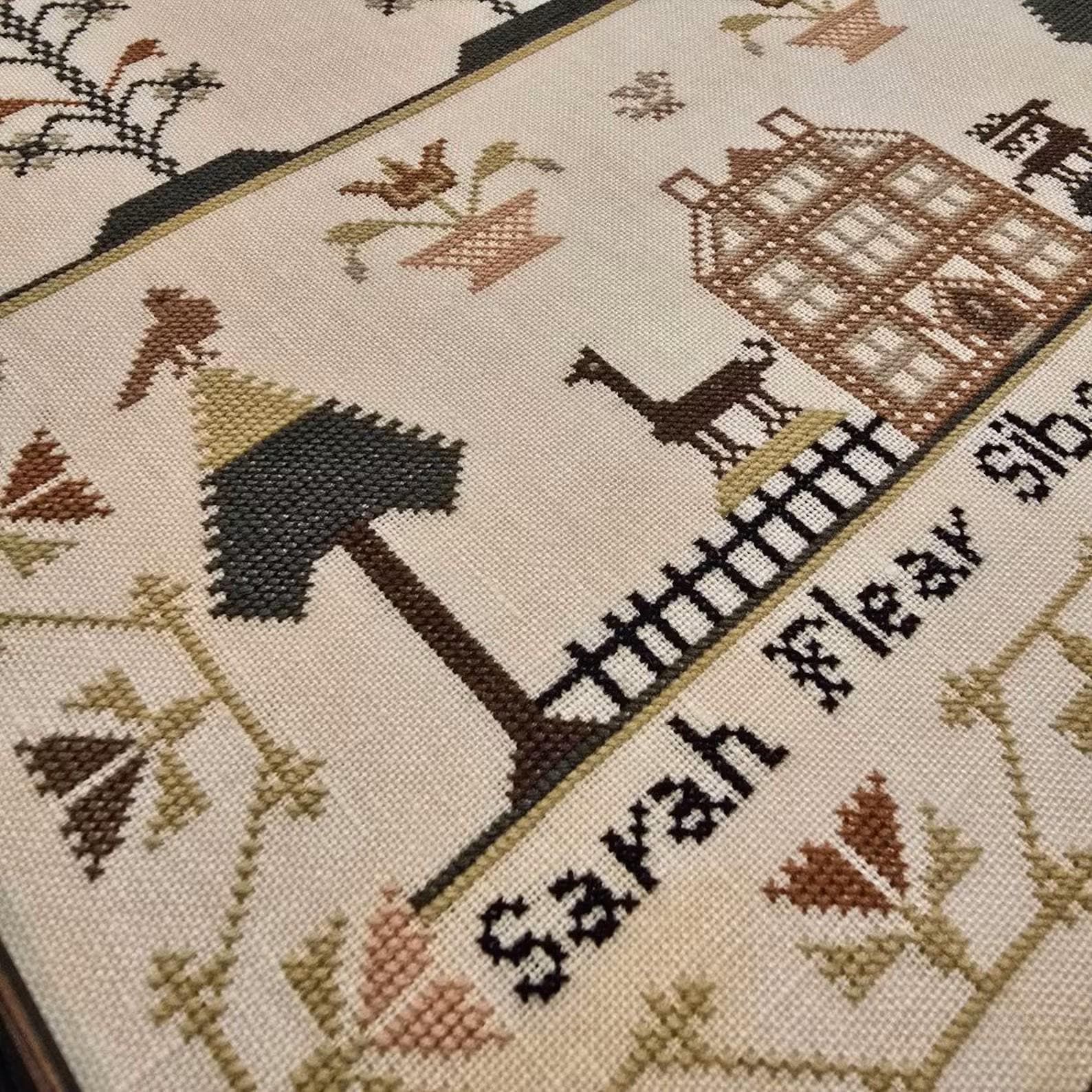 THE WISHING THORN "Sarah Flear Sampler 1806"  Counted Cross Stitch Pattern  Reproduction Sampler, Chart, Pattern Only