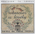 ARTFUL OFFERINGS "Whatever Is Lovely" Counted Cross Stitch Pattern, Red Hearts, Pattern Only