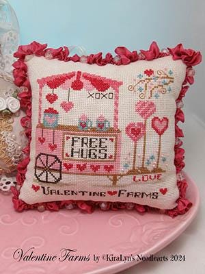 KIRALYNS NEEDLEARTS "Valentine Farms" Counted Cross Stitch Pattern, Fall, From The Roadside Stand Series, Valentines Day, Pattern Only