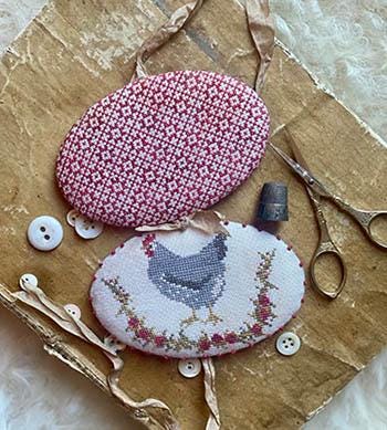 STACY NASH DESIGNS "Little French Hen Needle Book" Counted Cross Stitch Pattern, Chart, Farm Chicken, Pattern Only