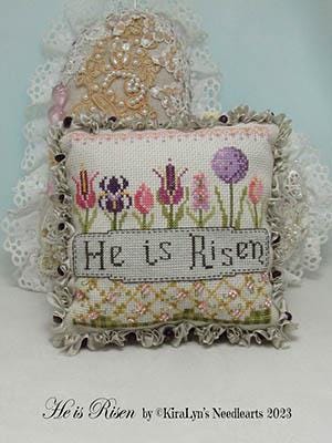 KIRALYNS NEEDLEARTS "He Is Risen" Counted Cross Stitch Pattern, Religious, Easter, Pattern Only