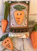 ROVARIS ~ "Carrot Ornament Little Cushion Kit" Counted Cross Stitch Pattern + KIT, Handmade from Samone, Italy