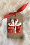 Rovaris ~ Christmas Ceramic Buttons, Gift Package, Handmade from Samone, Italy