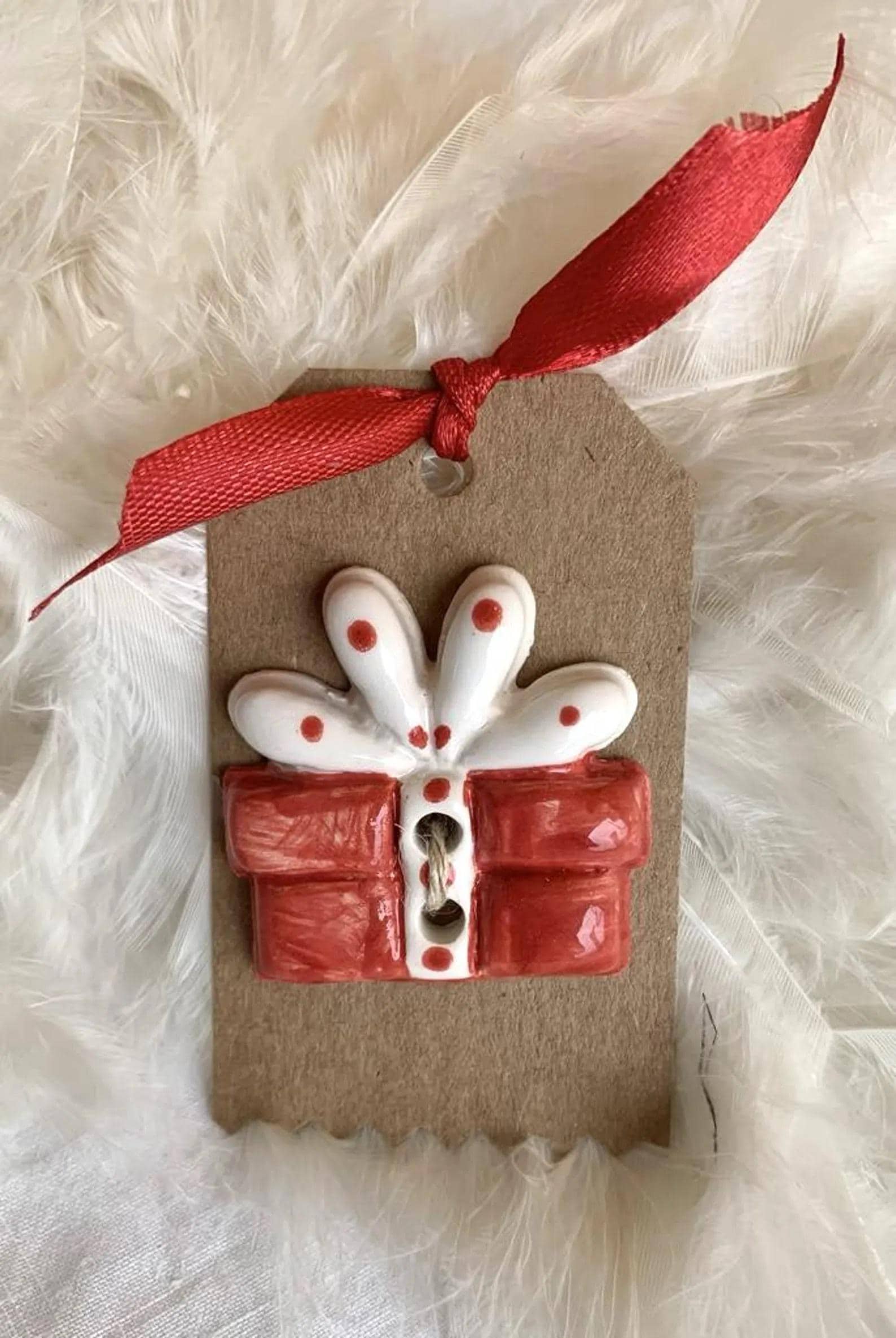 Rovaris ~ Christmas Ceramic Buttons, Gift Package, Handmade from Samone, Italy