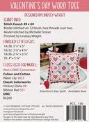 PRIMROSE COTTAGE STITCHES "Valentine's Day Word Tree" Counted Cross Stitch Pattern, Valentine Wishes, Chart, Pattern Only