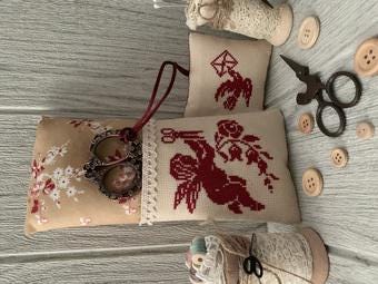 TWIN PEAK PRIMITIVES "Projection of Love" Counted Cross Stitch Pattern, 7 Designs, Valentine, Patterns Only