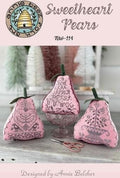 ANNIE BEEZ Folk Art "Sweetheart Pears" Counted Cross Stitch Pattern, Chart, Valentine's Day, Needlework, Pattern Only