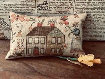 HANDS TO WORK "House On Daffodil Street" Counted Cross Stitch Pattern, Chart, Sampler, Pattern Only
