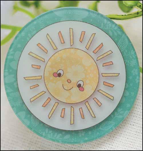 CHERRY HILL STITCHERY "Sun Magnetic Needle Minder"  Limited Edition, Acrylic Needle Minder