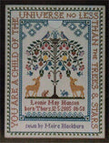 Moira Blackburn Traditional Sampler Chart "Tree of Life Sampler" Counted Cross Stitch Pattern, Chart, Birth Announcement, Pattern Only