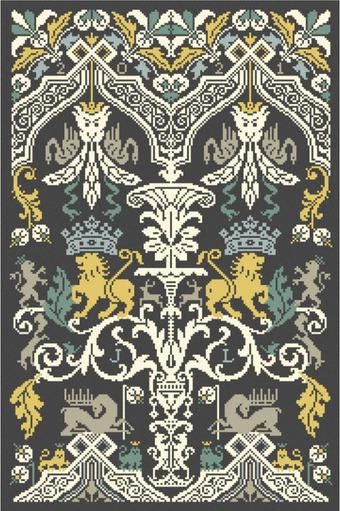 LONG DOG SAMPLERS "Pride"  Counted Cross Stitch Pattern  Sampler, Chart, Pattern Only