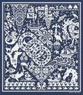 LONG DOG SAMPLERS "Fishy Goings On"  Counted Cross Stitch Pattern  Sampler, Chart, Pattern Only