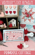 PRIMROSE COTTAGE STITCHES "Valentine's Day Alphabet" Counted Cross Stitch Pattern, Valentine Wishes, Chart, Pattern Only