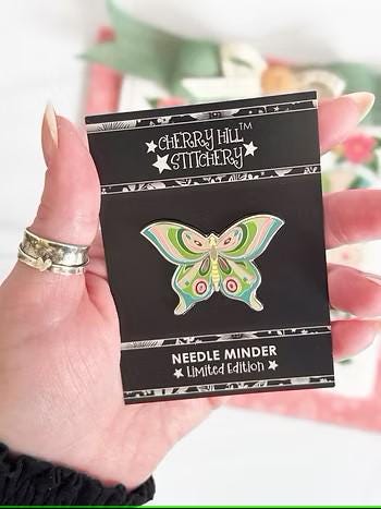 CHERRY HILL STITCHERY "Luna Magnetic Needle Minder"  Limited Edition Butterfly, Durable Hard Enamel