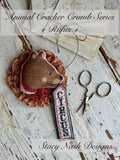 STACY NASH DESIGNS "Animal Cracker Crumbs Series ~ Rufus" Counted Cross Stitch Pattern, Nashville Needlework Market 2025, Bear, Pattern Only