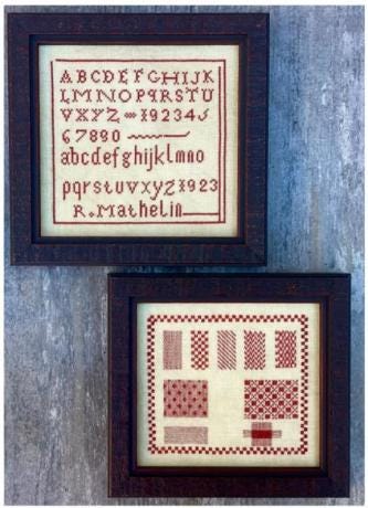 CARDAN ANTIQUES & NEEDLEWORK ~ "Two Lessons In Red" Counted Cross Stitch Pattern, Sampler, Nashville Market 2025 Release, Pattern Only