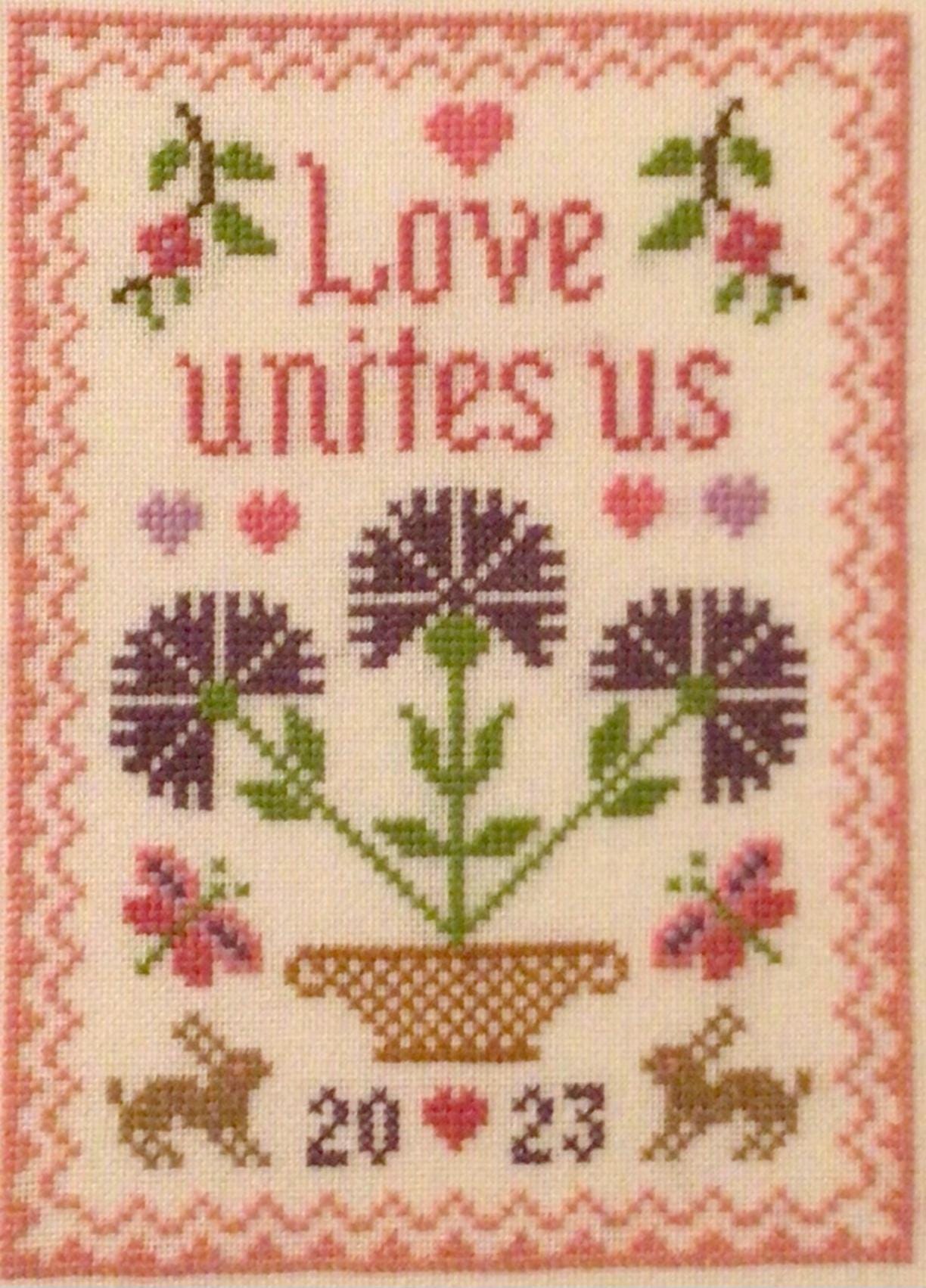 MONTICELLO STITCHES "Love Unites Us" Counted Cross Stitch Pattern, Chart, Nashville Needlework Market 2025, Pattern Only